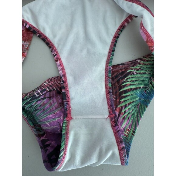 Sol do Caribe Brazilian Two Piece Swimming Suit Women Size M Colorful Pink Lined - Picture 7 of 10